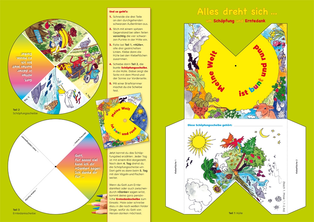Bastelbogen: Alles dreht sich um... Schöpfung und Erntedank - 1638 Bastelbogen: Alles dreht sich um... Schöpfung und Erntedank - 1638