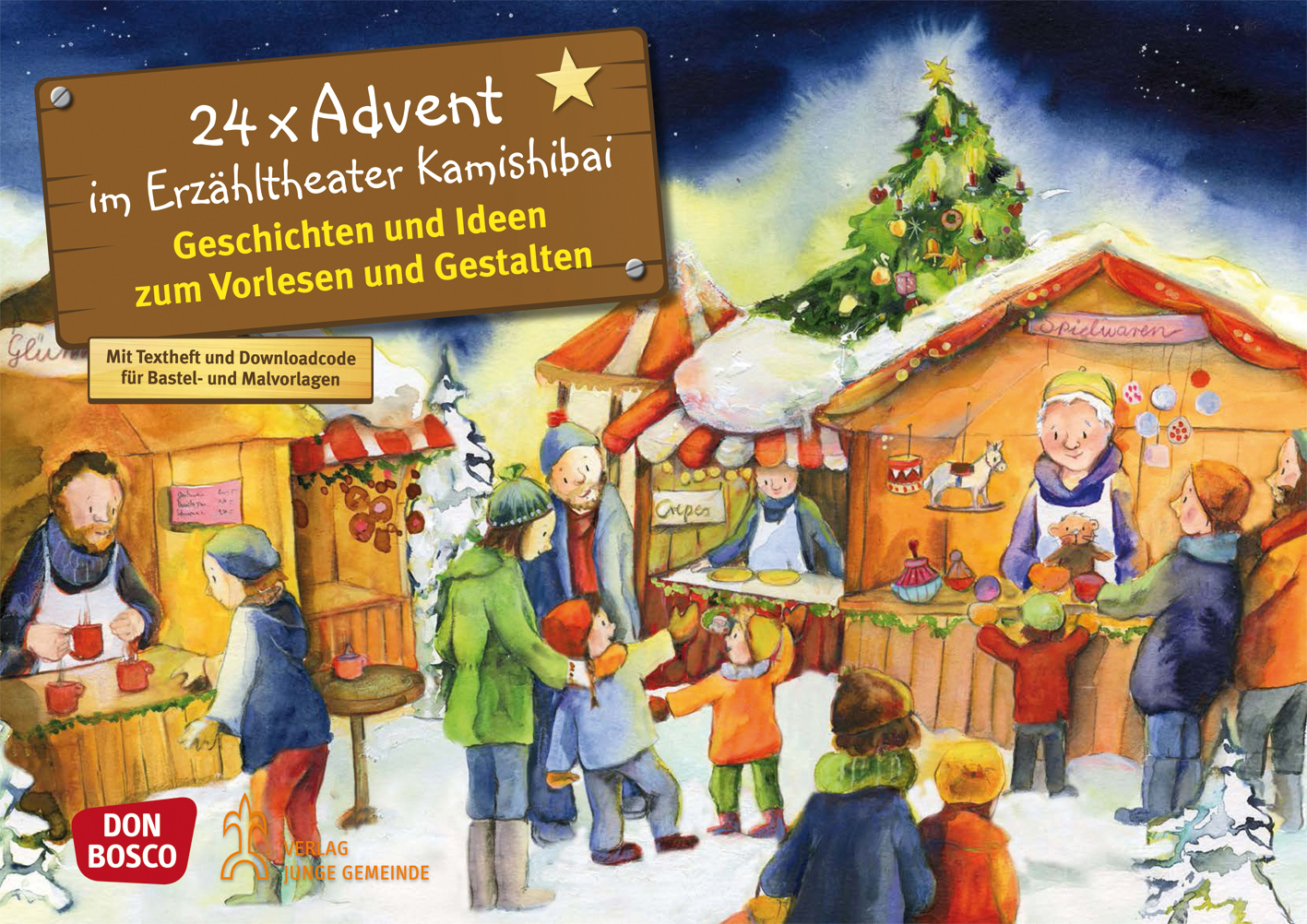 Kamishibai-Bildkarten (DIN A3): 24 x Advent - 3427