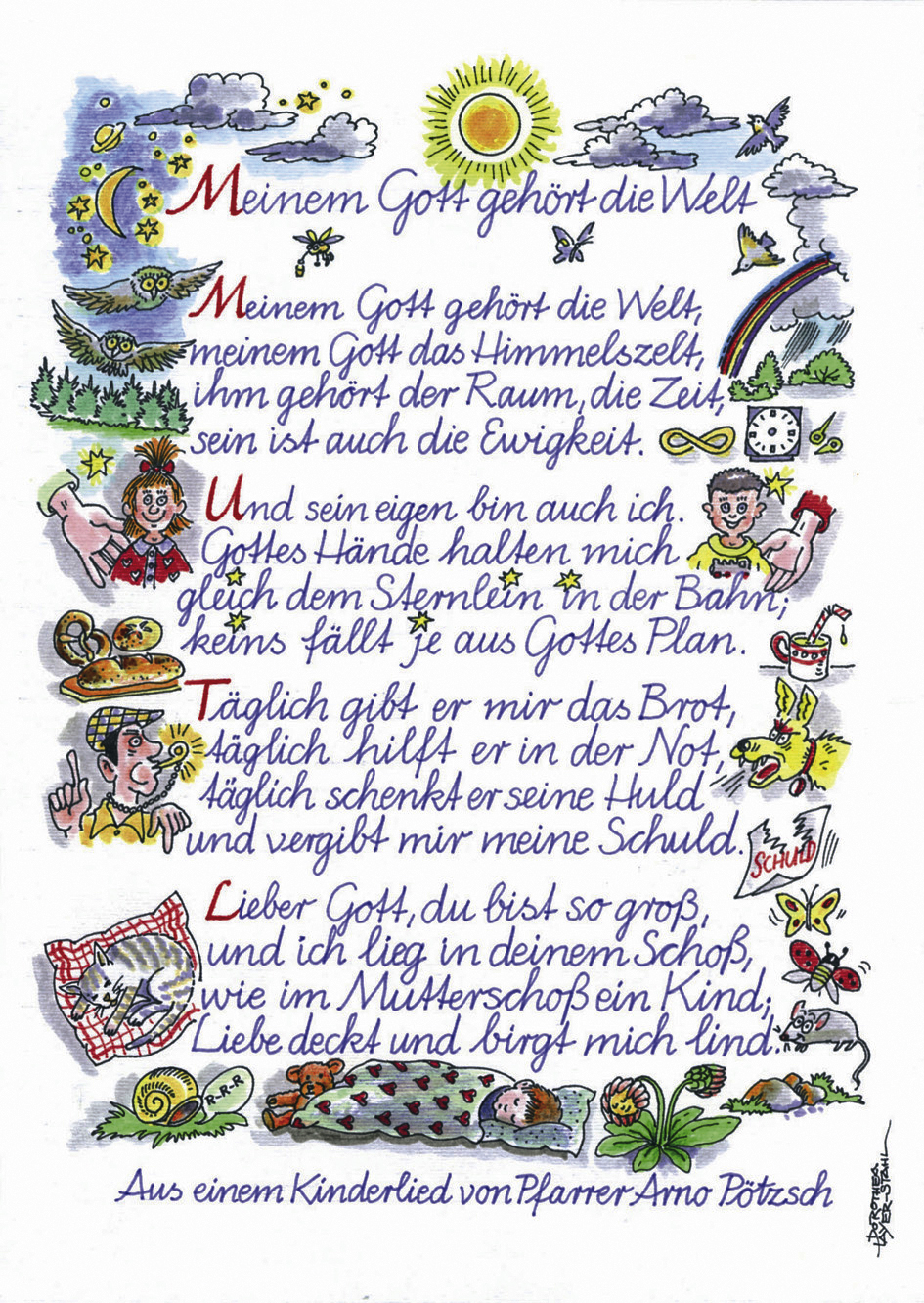 Psalmen-Postkarten - Meinem Gott gehört die Welt - 618