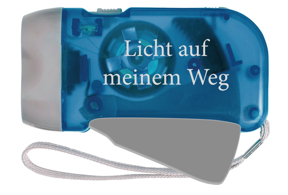 Dynamo-Taschenlampe blau - 1717