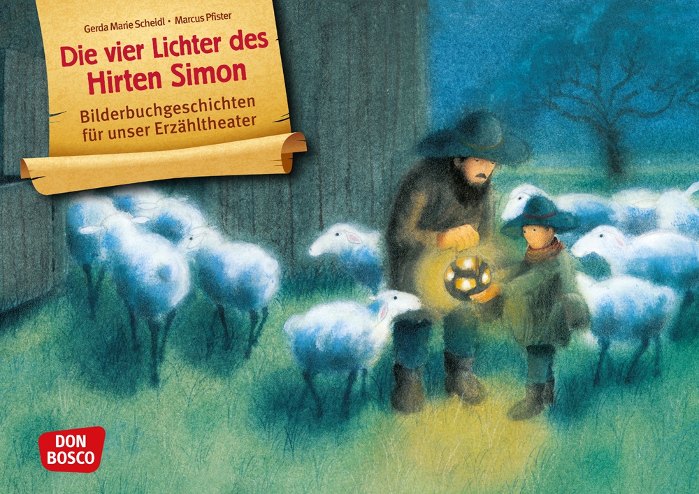 Kamishibai Bildkartenset: Die vier Lichter des Hirten Simon - 3725