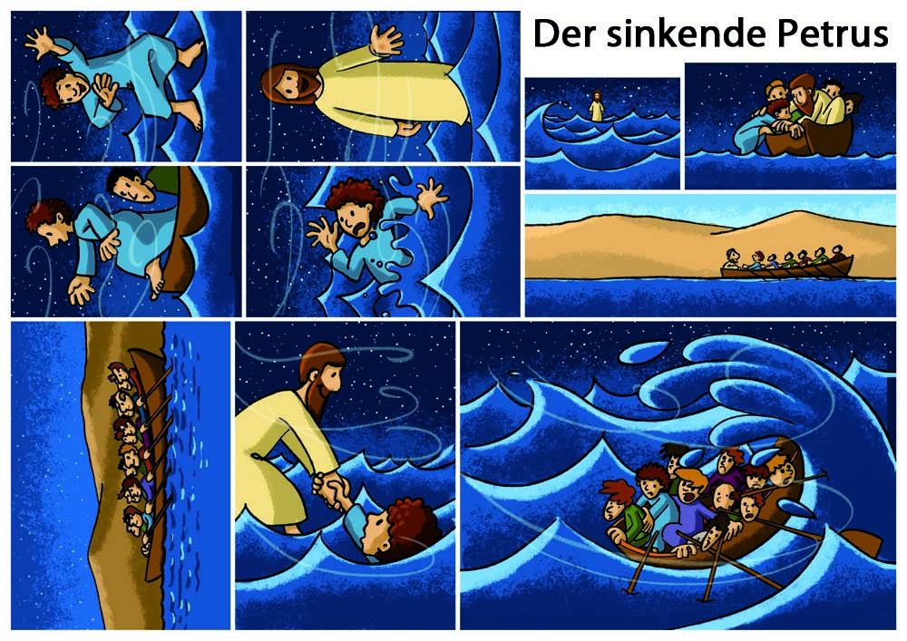 Figurenset - Der sinkende Petrus - 1633