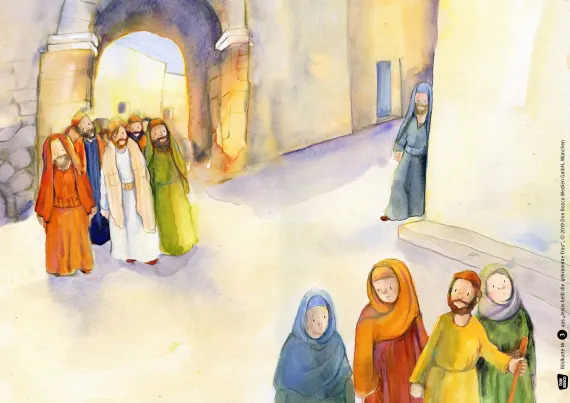 Kamishibai Bildkartenset: Jesus heilt die gekrümmte Frau - 9009