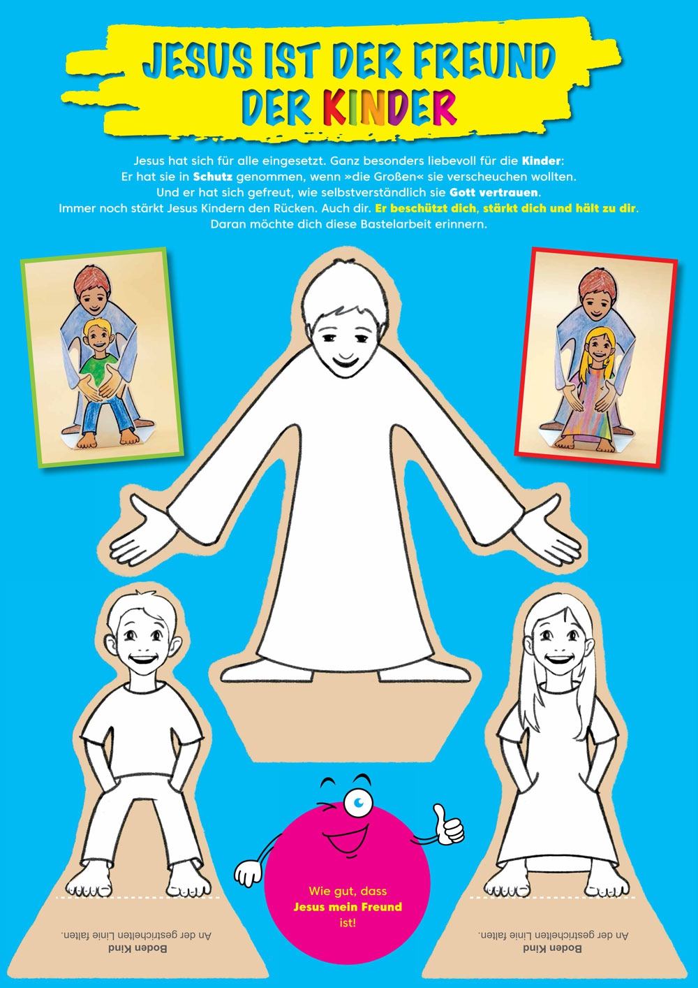 Bastelbogen: Jesus - Freund der Kinder - 1729