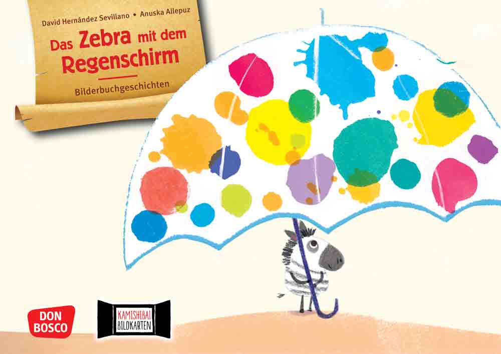 Kamishibai Bildkartenset: Das Zebra mit dem Regenschirm. - 3816