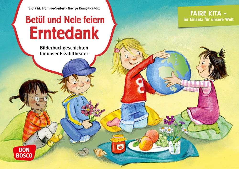 Kamishibai Bildkartenset: Betül und Nele feiern Erntedank - 3744
