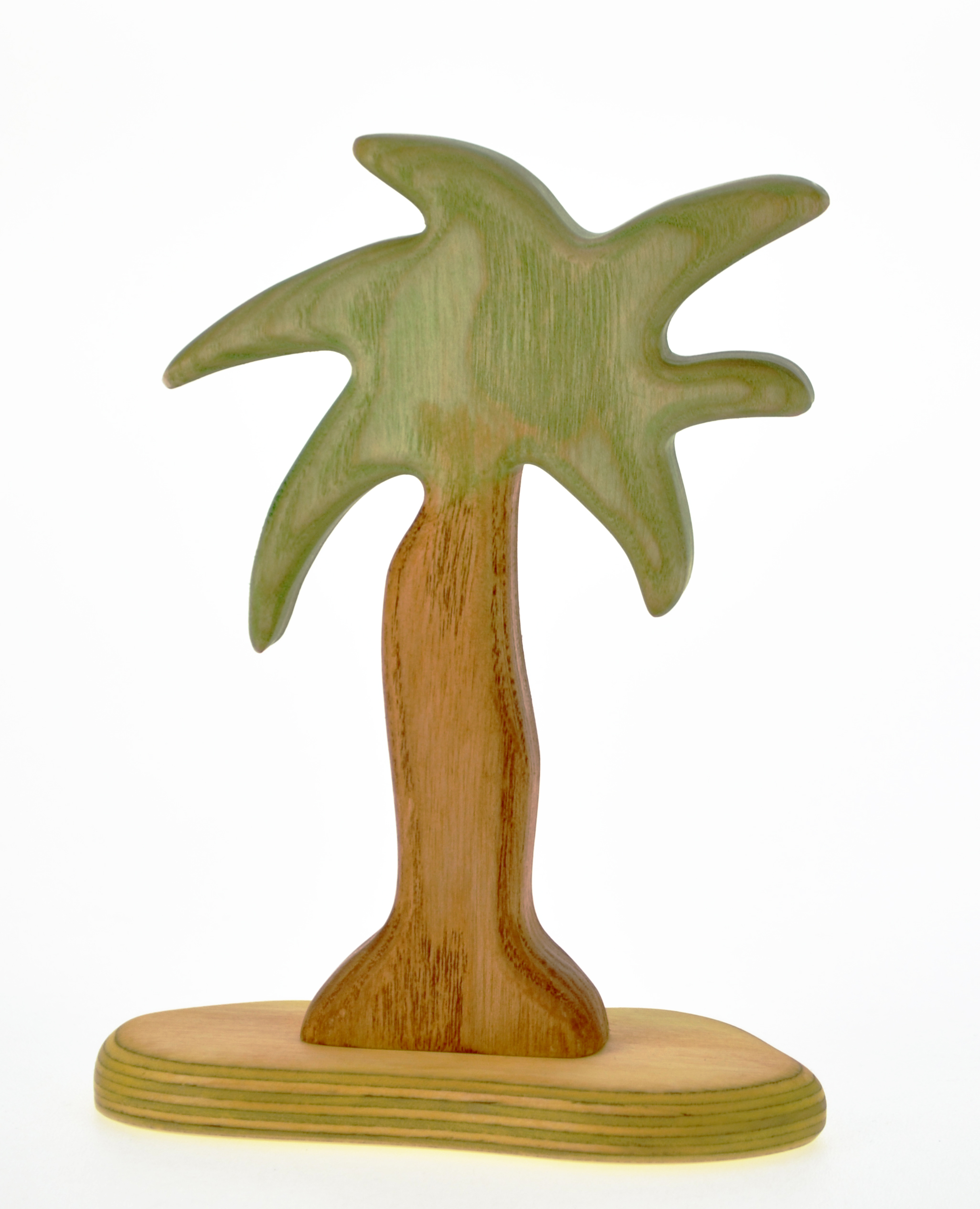 Palme: ca. 15 cm hoch, bunt lasiert - 1493