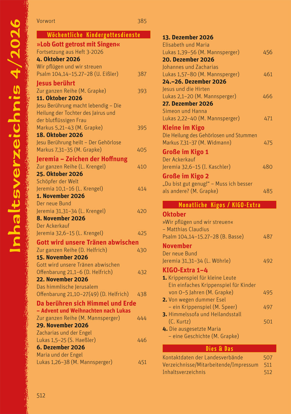 "Ev. Kinderkirche" Ausgabe 4/2026
