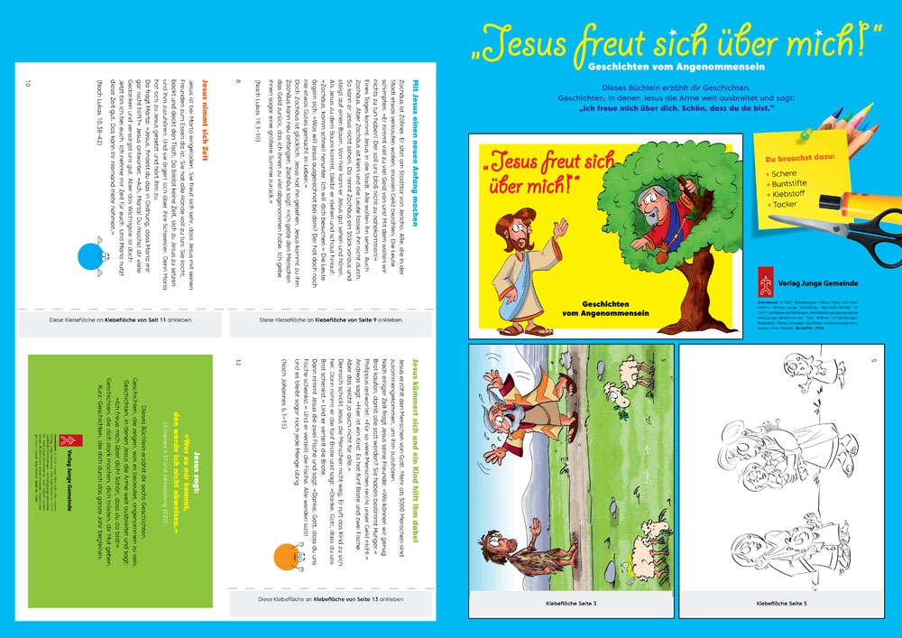 Bastelbogen:  Jesus freut sich über mich! - 1744 Bastelbogen:  Jesus freut sich über mich! - 1744