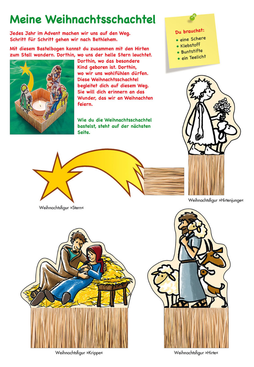 Bastelbogen: Weihnachtsschachtel - 1565