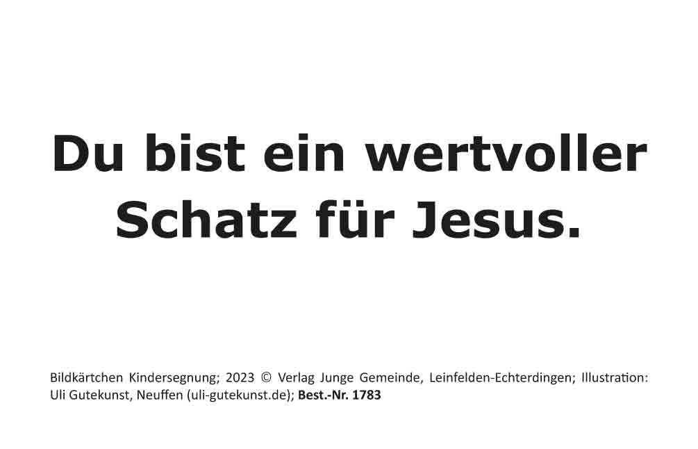 Bildkärtchen Kindersegnung - 1783