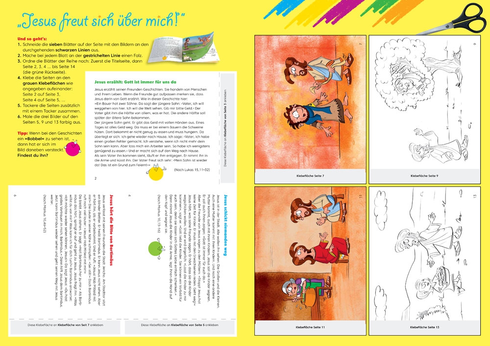 Bastelbogen:  Jesus freut sich über mich! - 1744 Bastelbogen:  Jesus freut sich über mich! - 1744