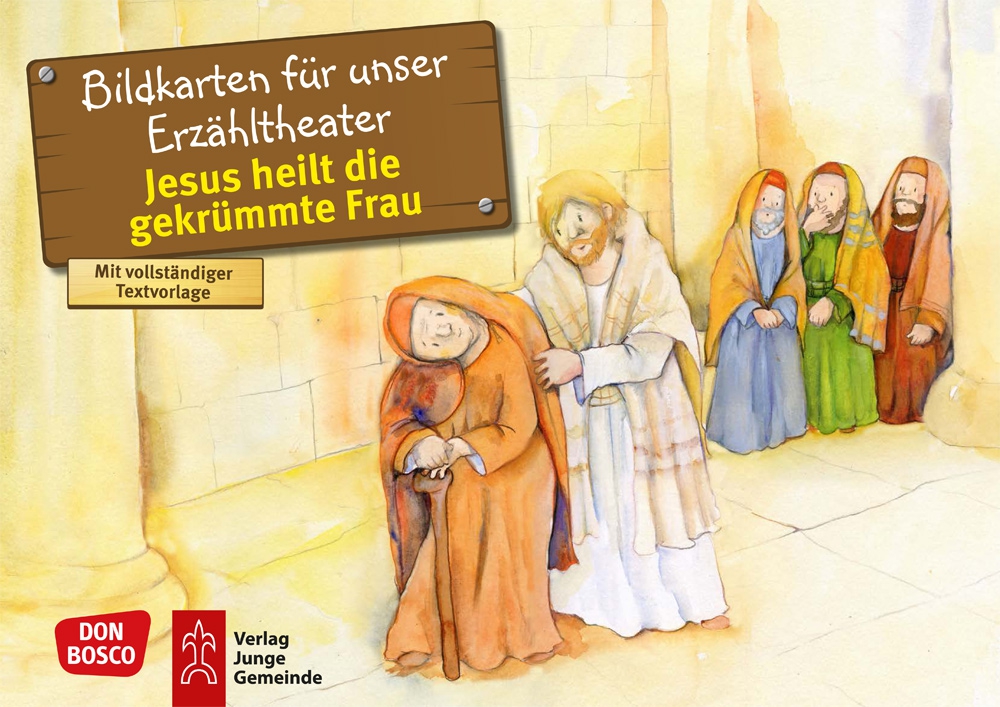 Kamishibai Bildkartenset: Jesus heilt die gekrümmte Frau - 9009
