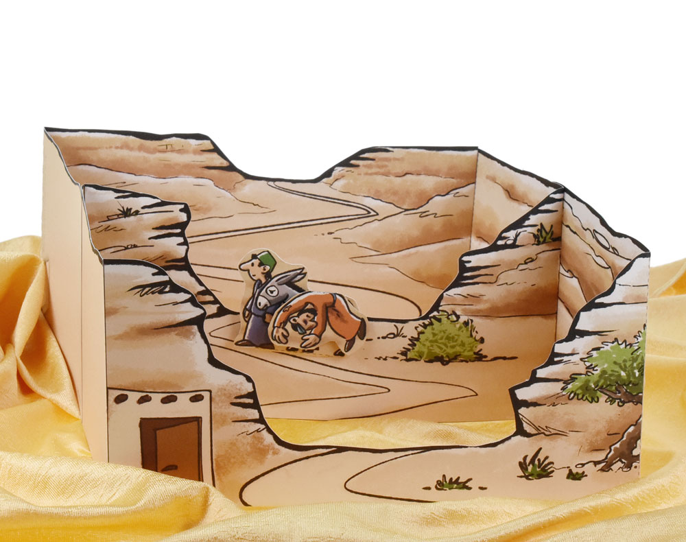 Bastelbogen: Gut, dass einer hilft: der barmherzige Samariter - 1584 Bastelbogen: Gut, dass einer hilft: der barmherzige Samariter - 1584