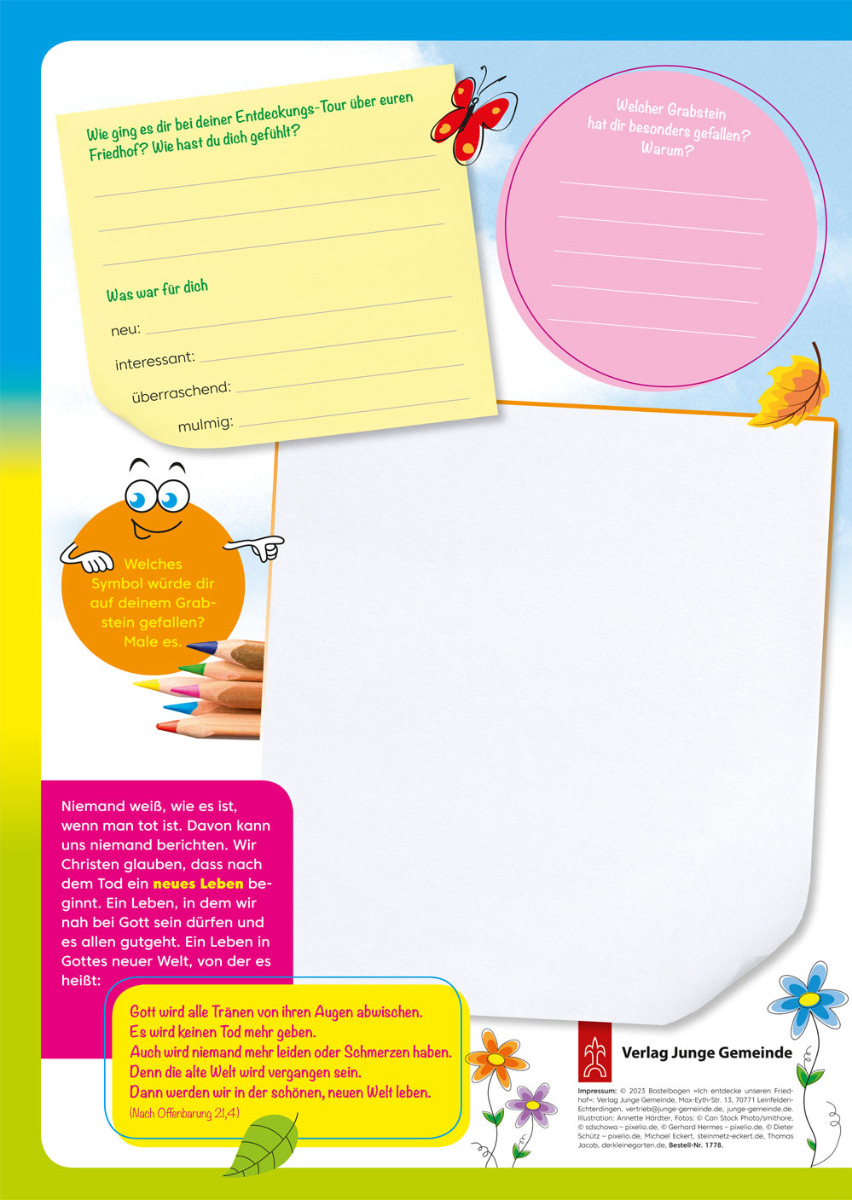 Bastelbogen: Der Friedhof: Ein Ort voller Leben - 1778 Bastelbogen: Der Friedhof: Ein Ort voller Leben - 1778