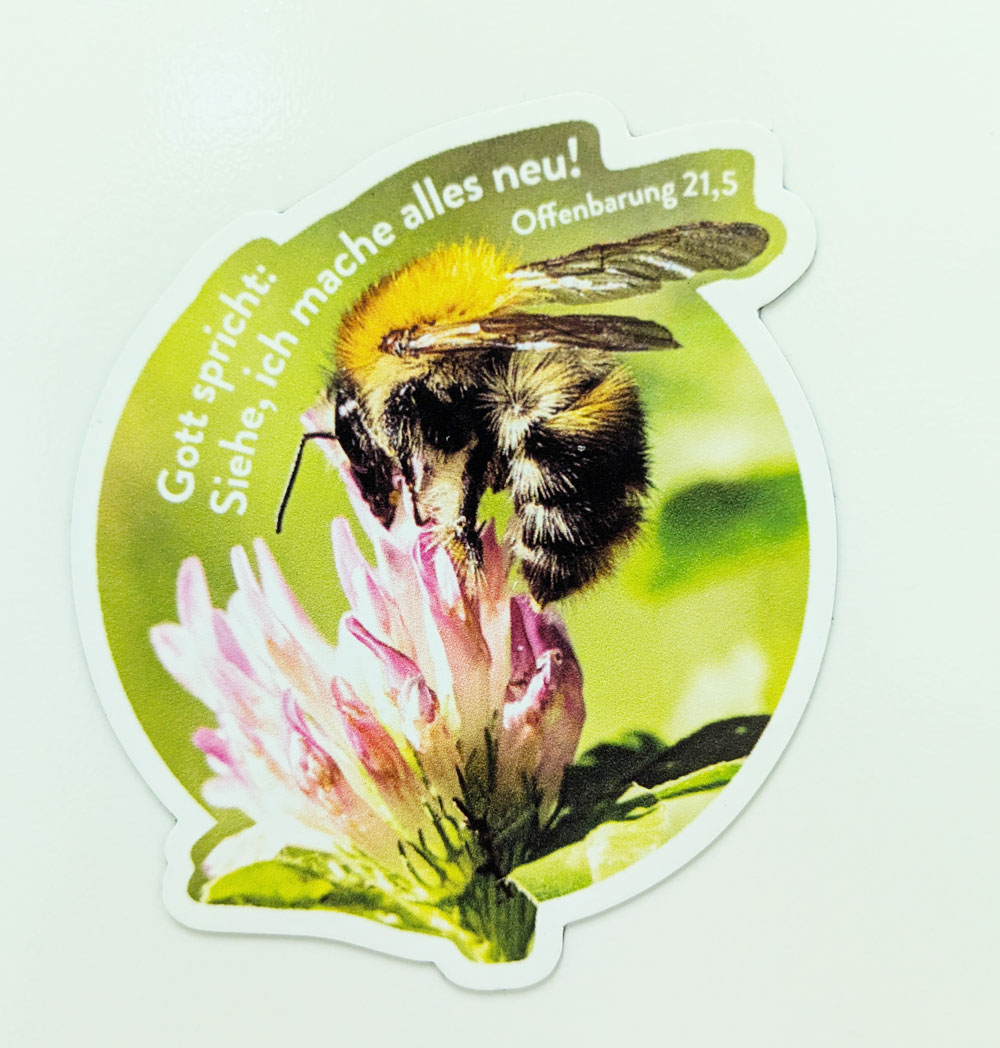 Kühlschrankmagnet zur Jahreslosung Motiv Biene